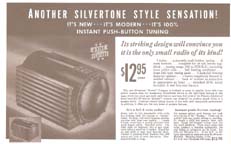 Sears Catalogue ad for he Silvertone Model 6110 Table Radio 