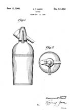 1940 Design Patent 121,052 for the Sparklet Syphon