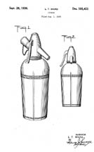 1940 Design Patent 101421 for the Sparklet Syphon
