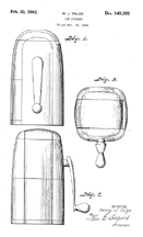 Talge 1944 Ice Crusher Design Patent D-140,395