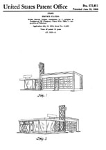 Teague Conoco Gas Station Design Patent D-175,051