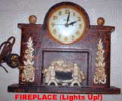 United Metal Goods Fireplace Clock