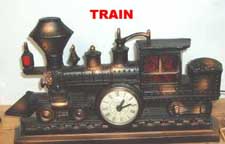 United Metal Goods Steam Train Clock