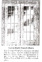 Lewis Catalogue page with French Doors