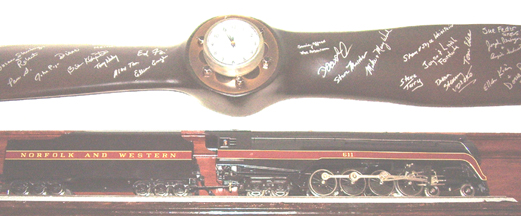 Model of the N&W No. 611 Locomotive in the Office