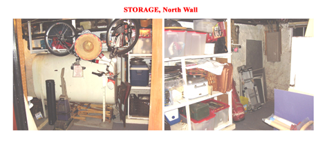 Basement Storage Area North Wall