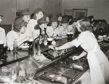 Womens Reserves at a canteen