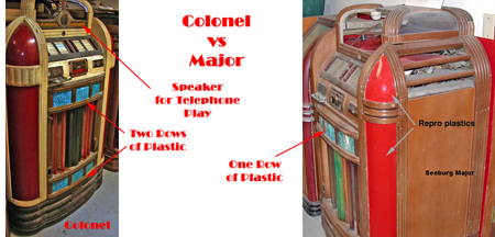  Difference between the Seeburg Colonel and Major  