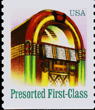 1995 US Postage Stamp featuring the Wurlitzer Model 1015 Jukebox