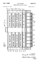 Paul Fuller Triplex Keyboard Patent No.  2,612,710 top