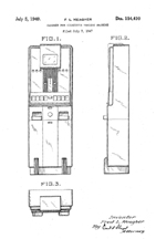 Vending Machine, Meagher Design Patent D-154,410
