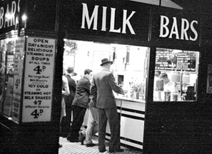 London Milk Bar 1940s