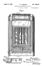 Seeburg Gem Jukebox, Design Patent D-109,341