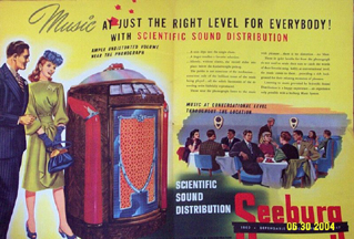 Ad for Seeburg Scientific Sound Distribution