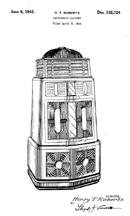 AMI Singing Towers Jukebox Design Patent D-132,724