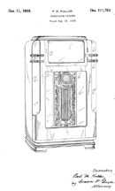 Wurlitzer Model 600 Jukebox Design Patent D-111,702