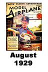  Model Airplane news cover for August of 1929 