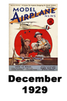 Model Airplane news cover for December of 1929 