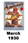  Model Airplane news cover for March of 1930 