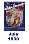  Model Airplane news cover for July of 1930 