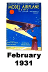  Model Airplane news cover for February of 1931 