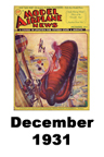  Model Airplane news cover for December of 1931 