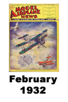  Model Airplane news cover for February of 1932 