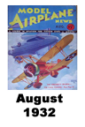  Model Airplane news cover for August of 1932 