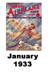  Model Airplane news cover for January of 1933 