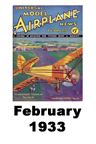  Model Airplane news cover for February of 1933 