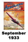  Model Airplane news cover for September of 1933 
