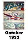  Model Airplane news cover for October of 1933 