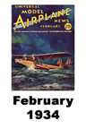  Model Airplane news cover for February of 1934 