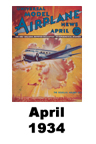  Model Airplane news cover for April of 1934 