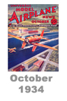  Model Airplane news cover for October of 1934 