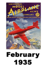  Model Airplane news cover for February of 1935 