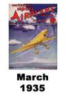  Model Airplane news cover for March of 1935 
