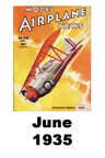  Model Airplane news cover for June of 1935 