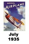 Model Airplane news cover for July of 1935 