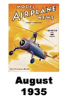  Model Airplane news cover for August of 1935 
