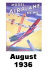  Model Airplane news cover for August of 1936 