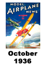  Model Airplane news cover for October of 1936 