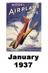  Model Airplane news cover for January of 1937 