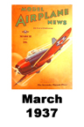  Model Airplane news cover for March of 1937 