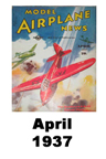  Model Airplane news cover for April of 1937 