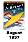  Model Airplane news cover for August of 1937 