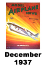  Model Airplane news cover for December of 1937 