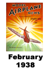  Model Airplane news cover for February of 1938 