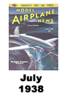  Model Airplane news cover for July of 1938 