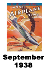  Model Airplane news cover for September of 1938 